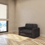 100 cm kolçaklı koltuk küçük alanlar için kumaş kaplı modern koltuk