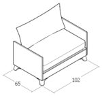 100 cm sandıklı oturma küçük alanlar için depolama özellikli oturma alanı