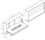 100x200 tek kişilik duvar yatağı kapalı ve açık hali, katlanır yatak sistemi modern tasarım