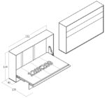 120x200 tek kişilik duvar yatağı kapalı ve açık hali, katlanır yatak sistemi modern tasarım
