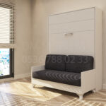 140x190 çift kişilik duvar yatağı kapalı hali, katlanır yatak sistemi modern tasarım sandıklı model