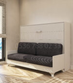 140x190 çift kişilik duvar yatağı kapalı hali, katlanır yatak sistemi modern tasarım sandıklı model