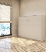 140x190 çift kişilik duvar yatağı açık hali, katlanır yatak sistemi modern tasarım