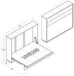 150x200 çift kişilik duvar yatağı açık hali, katlanır yatak sistemi modern tasarım