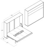 160x200 çift kişilik duvar yatağı açık hali, katlanır yatak sistemi modern tasarım