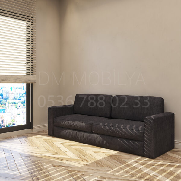 200 cm kolçaklı koltuk kumaş kaplı geniş oturma alanı modern koltuk