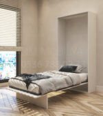 90x190 tek kişilik duvar yatağı açık hali, katlanır yatak sistemi modern tasarım