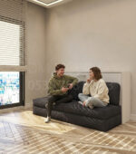 90x190 tek kişilik duvar yatağı kapalı hali, katlanır yatak sistemi modern tasarım, koltuklu model