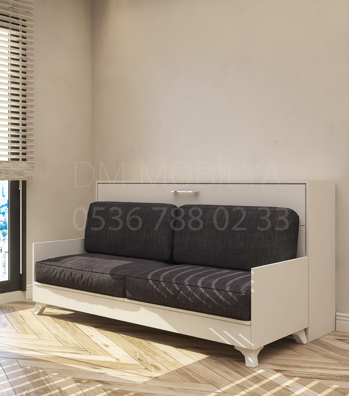 90x190 tek kişilik duvar yatağı kapalı hali, katlanır yatak sistemi modern tasarım, sandıklı model