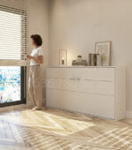 90x190 tek kişilik duvar yatağı kapalı hali, katlanır yatak sistemi modern tasarım