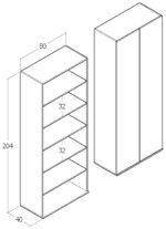 çift kapaklı dolap geniş iç hacimli modern gardırop modeli