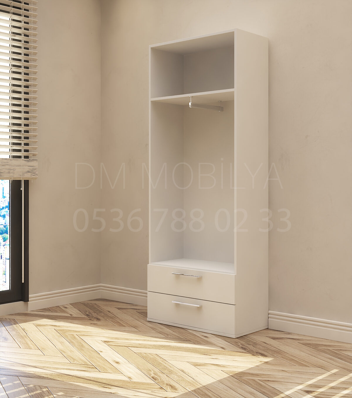 çift kapaklı dolap geniş iç hacimli modern gardırop modeli