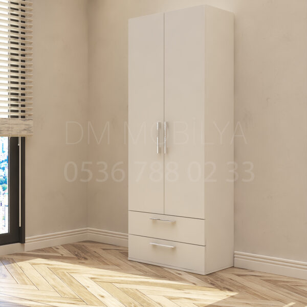 çift kapaklı dolap geniş iç hacimli modern gardırop modeli