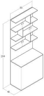 dekoratif kitaplık modern tasarım şık raflı kitaplık modeli