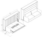 DM elite duvar yatağı Modern, Yer Tasarruflu ve Özel Üretim koltuklu model