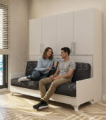 DM Horizon, katlanır yatak sistemi modern tasarım, sandıklı model ve üst dolaplı