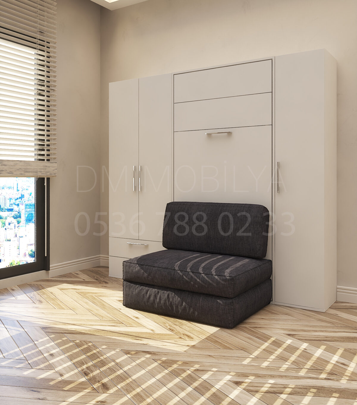 dm loft konsept duvar yatağı modern loft tarzı mobilya tasarımı