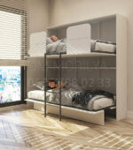 Modern ranza modeli, küçük odalar için ideal yer tasarruflu çift katlı yatak
