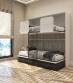 Modern ranza modeli, küçük odalar için ideal yer tasarruflu çift katlı yatak koltuklu model