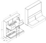 Modern ranza modeli, küçük odalar için ideal yer tasarruflu çift katlı yatak koltuklu model