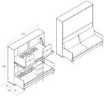 Modern ranza modeli, küçük odalar için ideal yer tasarruflu çift katlı yatak sandıklı model