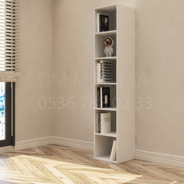 kitaplık modern tasarım geniş raflı kitaplık modeli