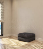 75 cm puf küçük alanlar için kumaş kaplı oturma pufu