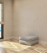 75 cm puf küçük alanlar için kumaş kaplı oturma pufu