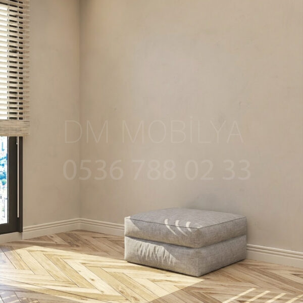 75 cm puf küçük alanlar için kumaş kaplı oturma pufu